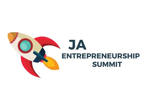 JA Entrepreneurship Summit logo with a rocketship