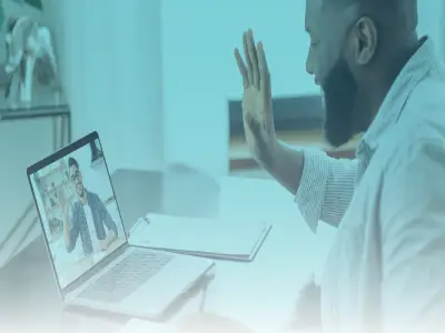 Mentor on a video call with a mentee