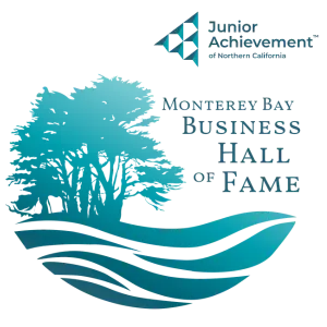 Monterey Bay Business Hall of Fame logo with a group of cypress trees